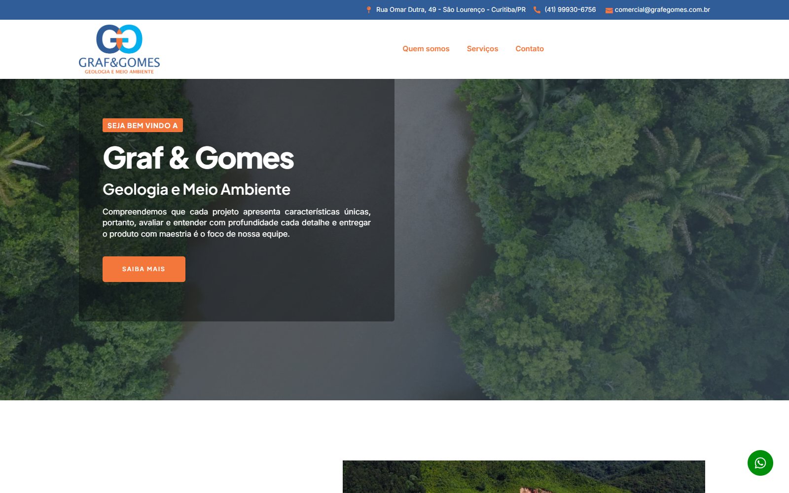 Home page of the website ATZE built for Graf & Gomes